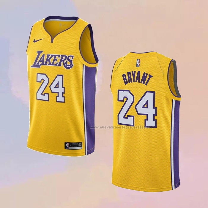 Camiseta Los Angeles Lakers Kobe Bryant NO 24 Icon 2017-18 Amarillo